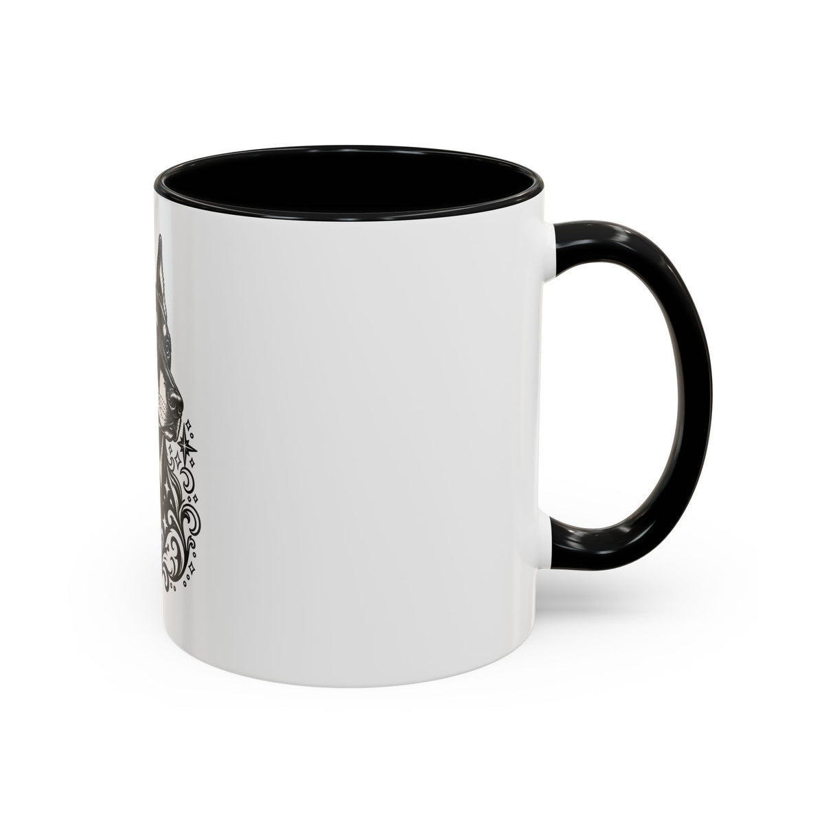 Mystical Beauceron CE Line Art Accent Coffee Mug – Mystical Dog Portrait 11/15oz