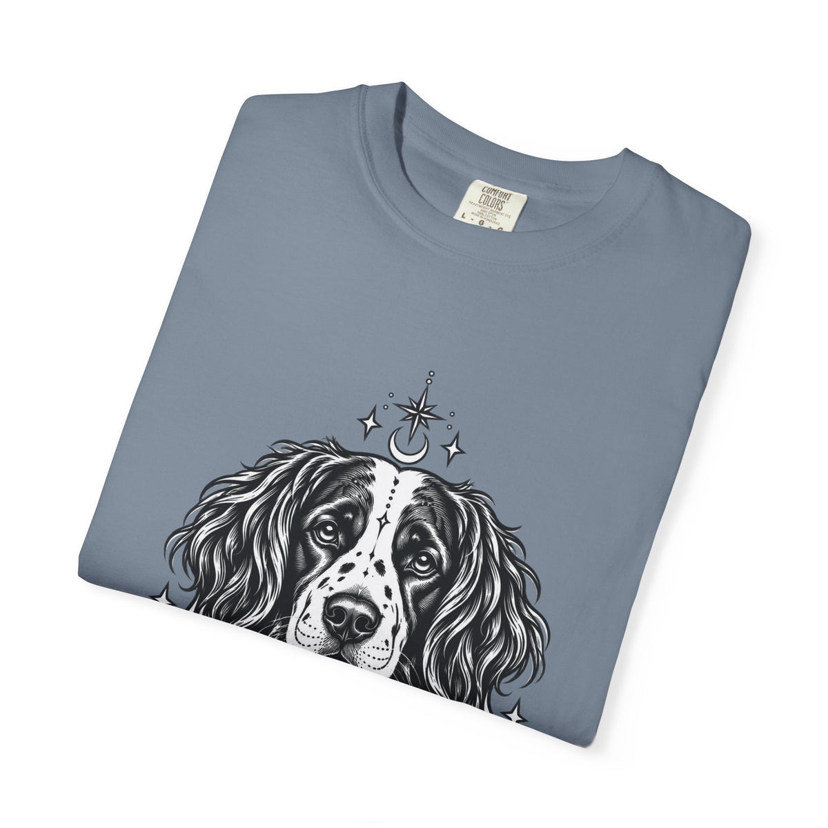 Mystical Stabyhoun Line Art T-Shirt — Minimal Dog Portrait Tee