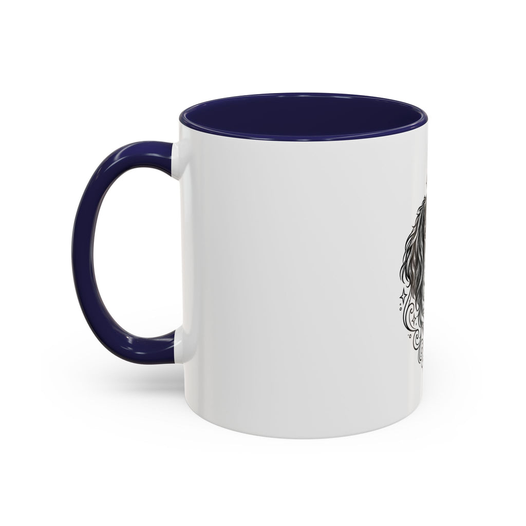Mystical Stabyhoun Line Art Accent Coffee Mug – Mystical Dog Portrait 11/15oz