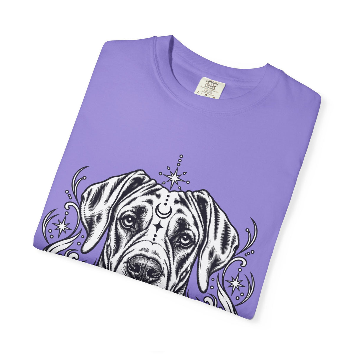 Mystical Wiredhaired Vizsla Line Art T-Shirt — Minimal Dog Portrait Tee