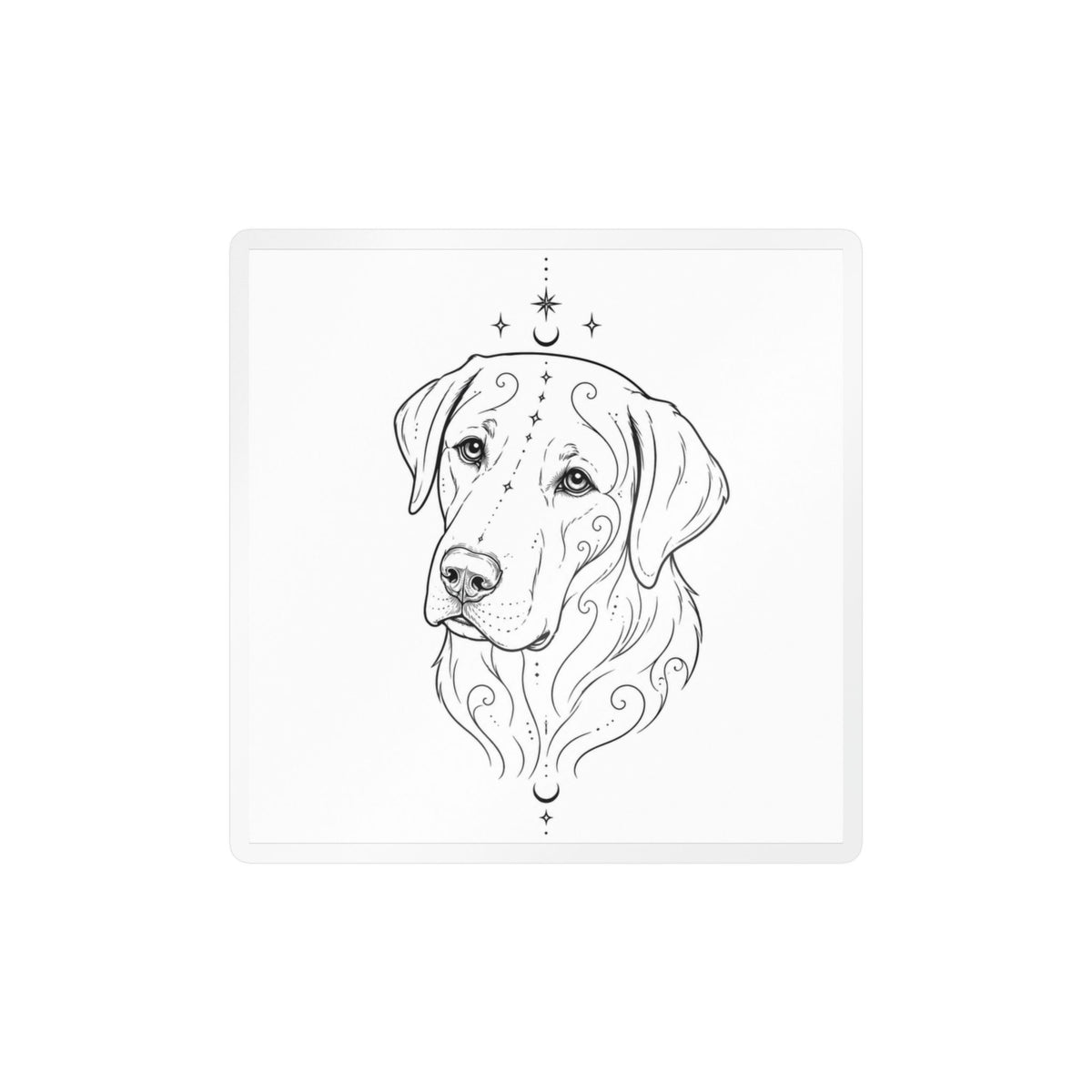 Mystical Labrador Retriever Mandala Sticker — Kiss-Cut Vinyl Decal
