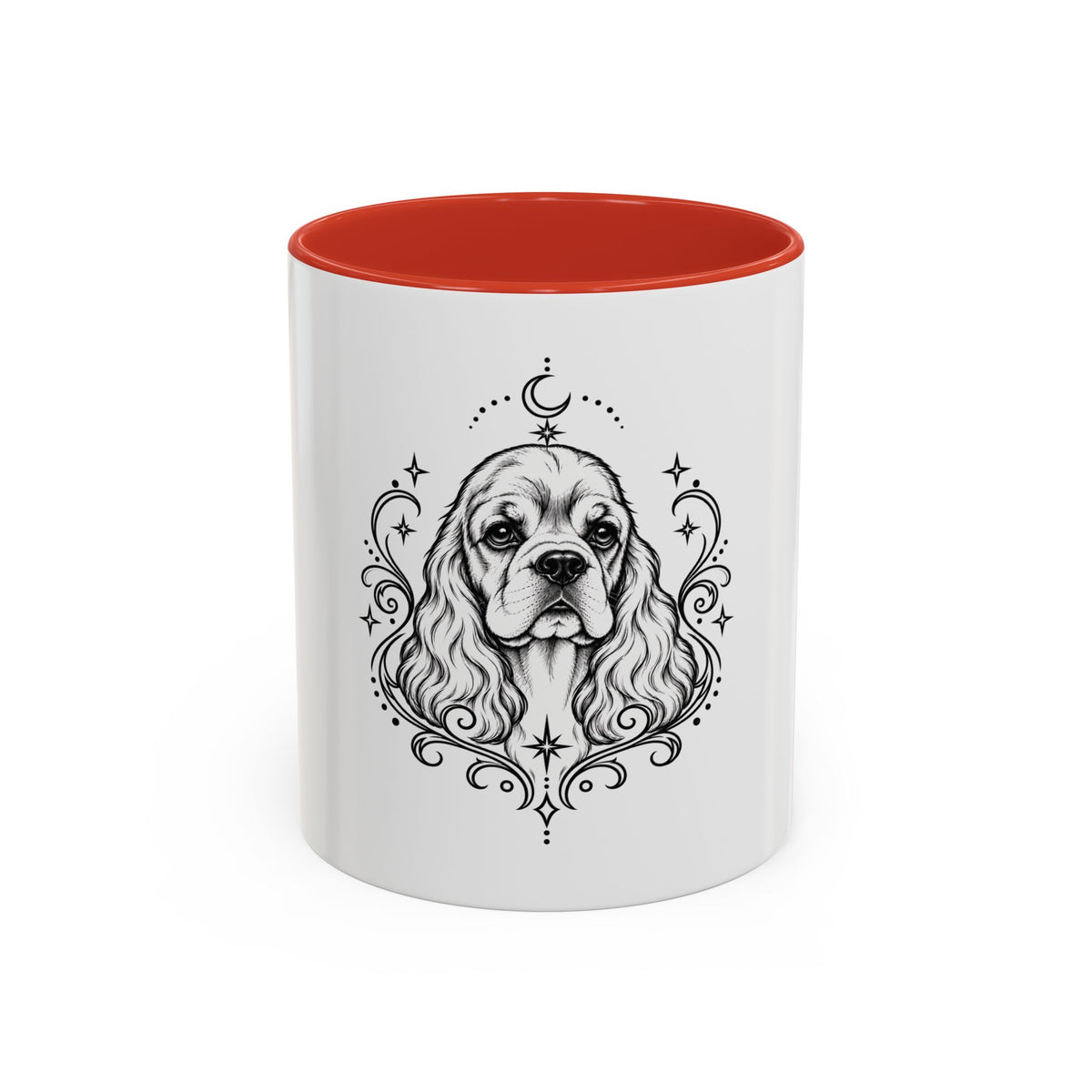 Mystical American Cocker Spaniel Line Art Accent Coffee Mug – Mystical Dog Portrait 11/15oz