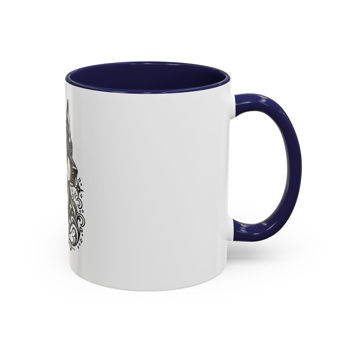 Mystical Beauceron CE Line Art Accent Coffee Mug – Mystical Dog Portrait 11/15oz