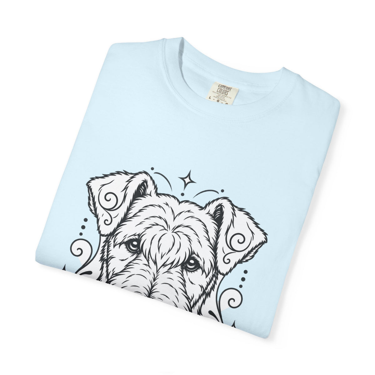 Mystical Lakeland Terrier Line Art T-Shirt — Minimal Dog Portrait Tee