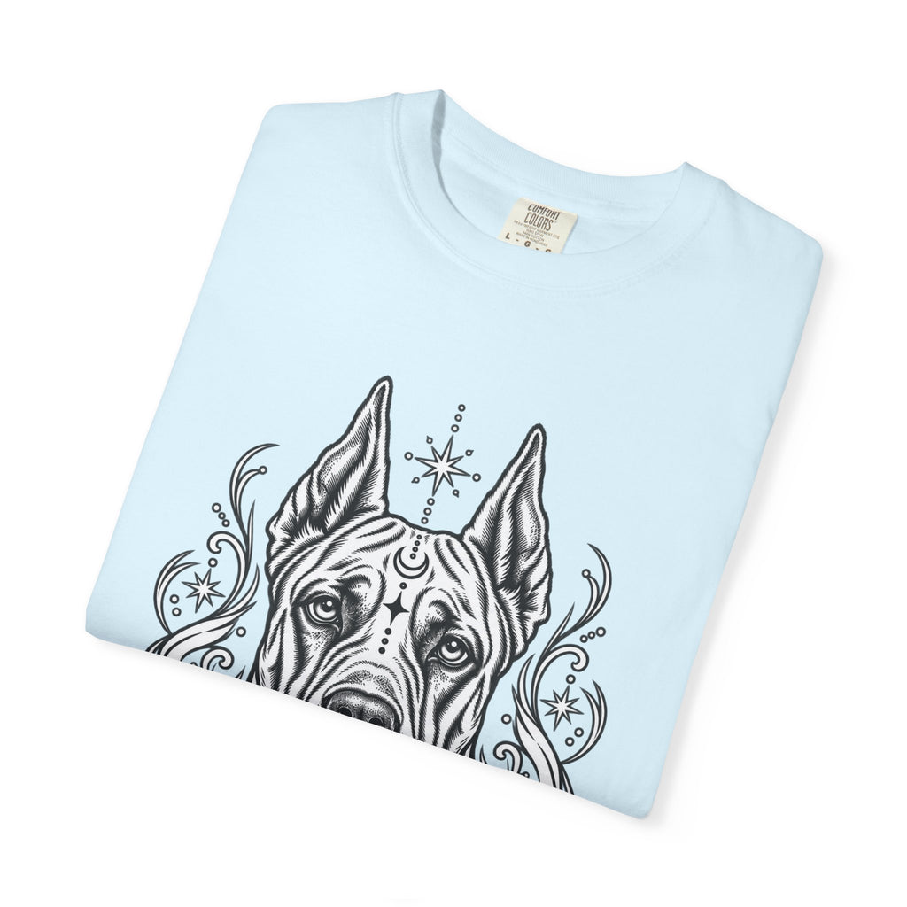 Mystical Great Dane CE Line Art T-Shirt — Minimal Dog Portrait Tee