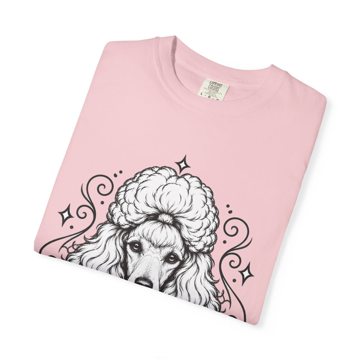 Mystical Miniature Poodle Line Art T-Shirt — Minimal Dog Portrait Tee