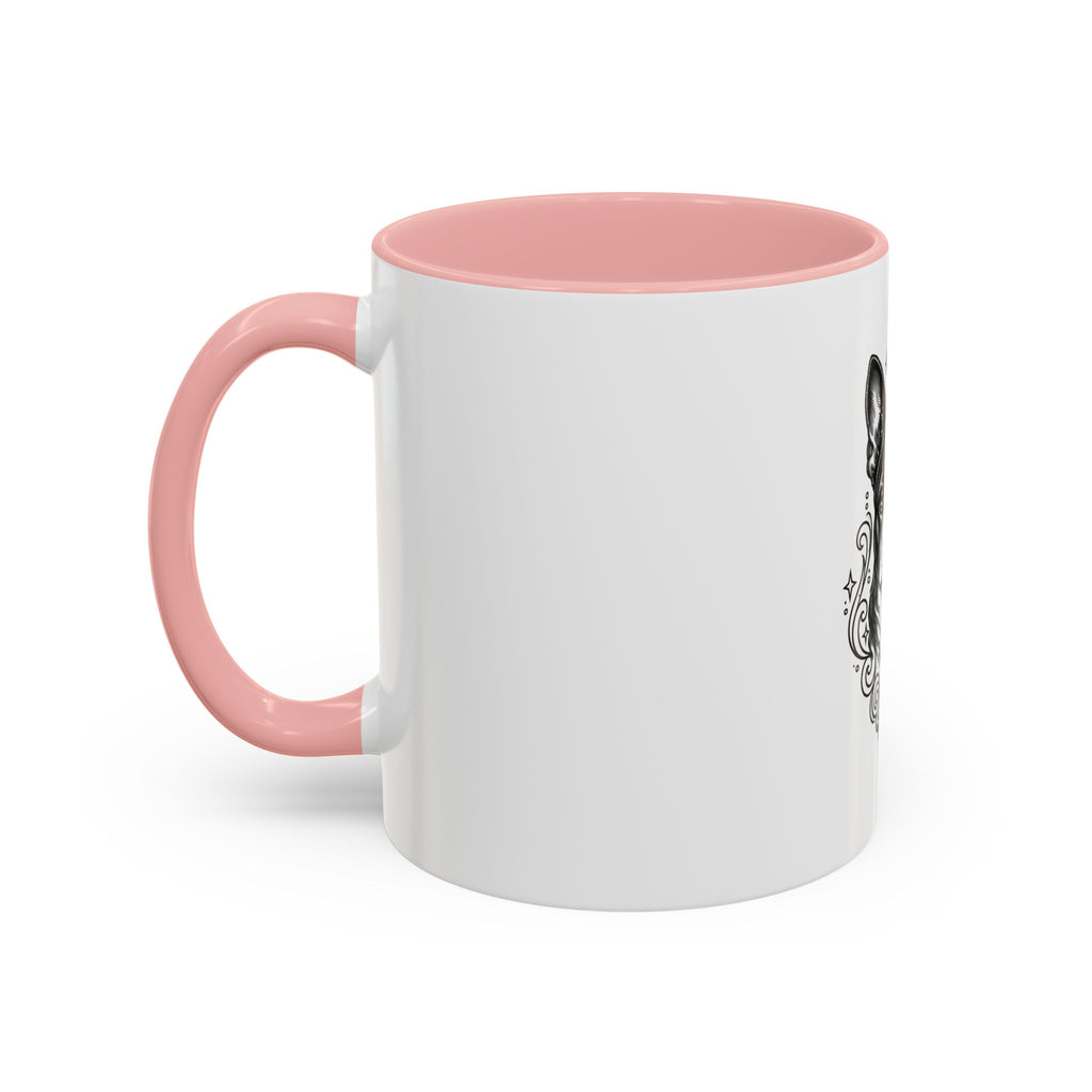 Mystical Boston Terrier  Line Art Accent Coffee Mug – Mystical Dog Portrait 11/15oz
