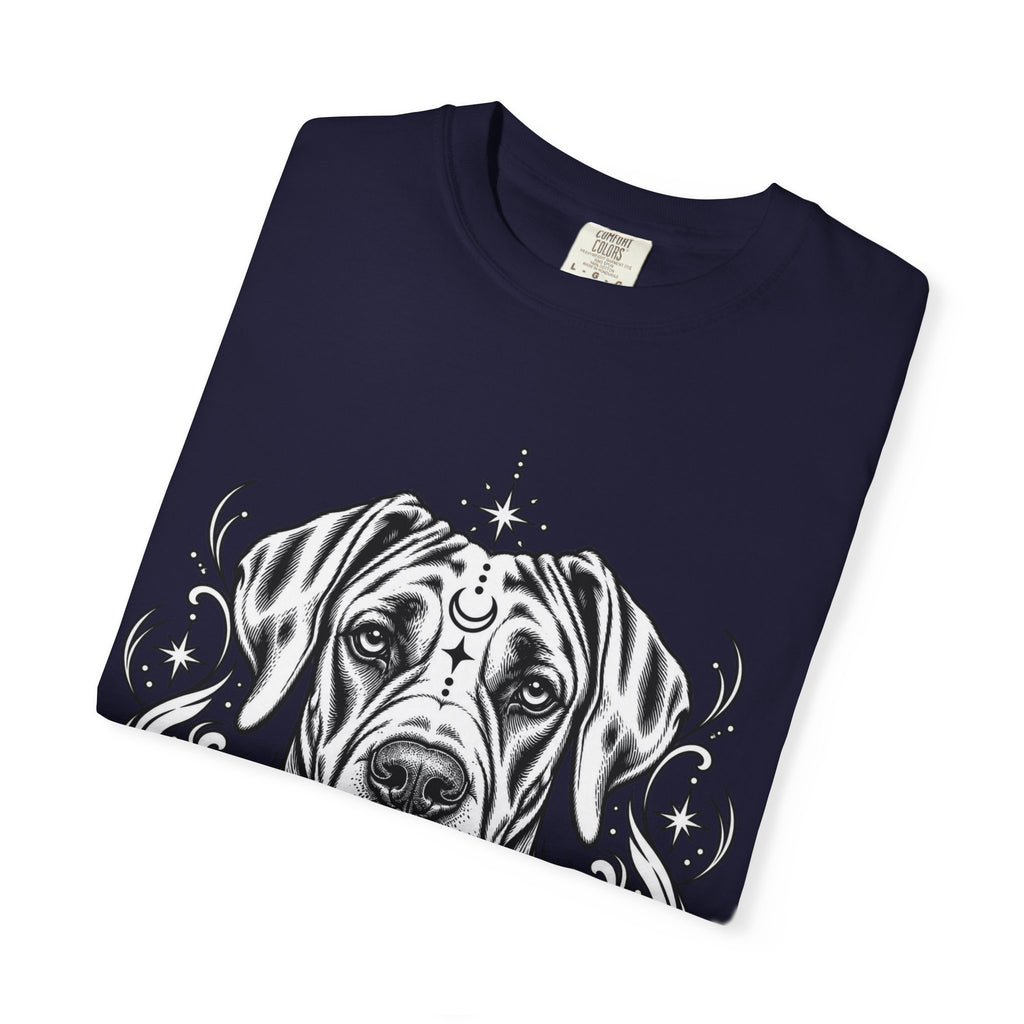 Mystical Wiredhaired Vizsla Line Art T-Shirt — Minimal Dog Portrait Tee