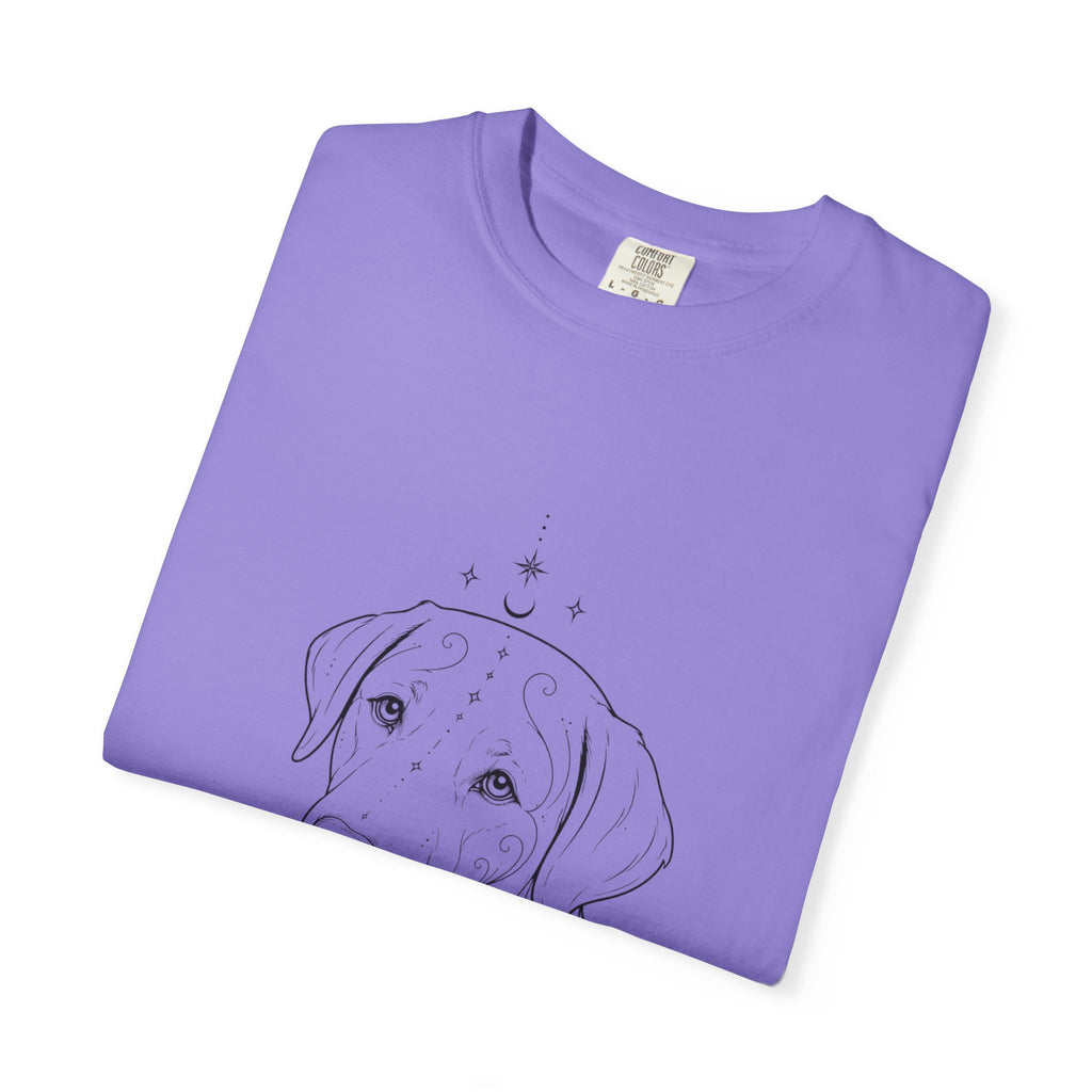 Mystical Labrador Retriever Line Art T-Shirt — Minimal Dog Portrait Tee