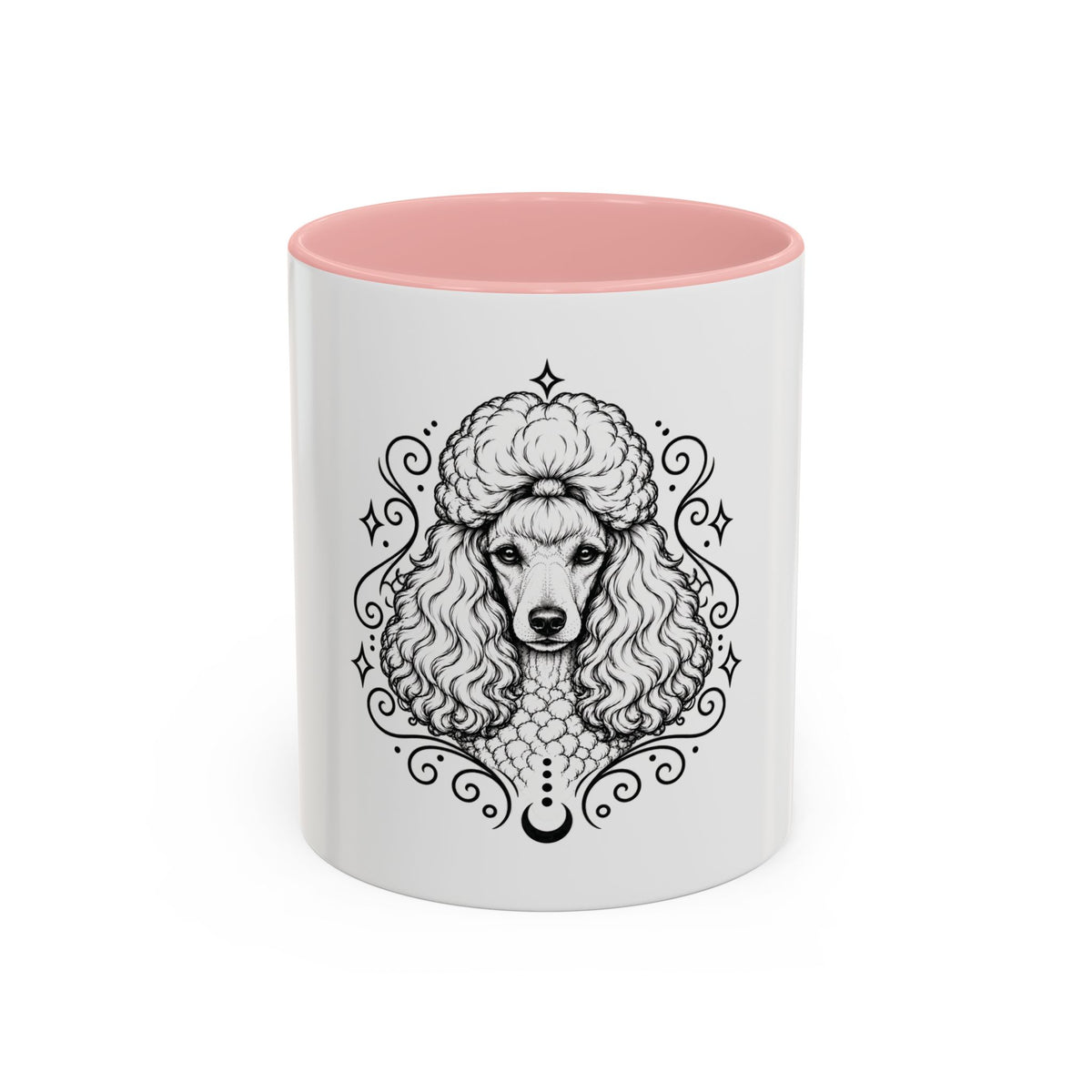 Copy of Mystical Miniature Poodle Line Art Accent Coffee Mug – Mystical Dog Portrait 11/15oz