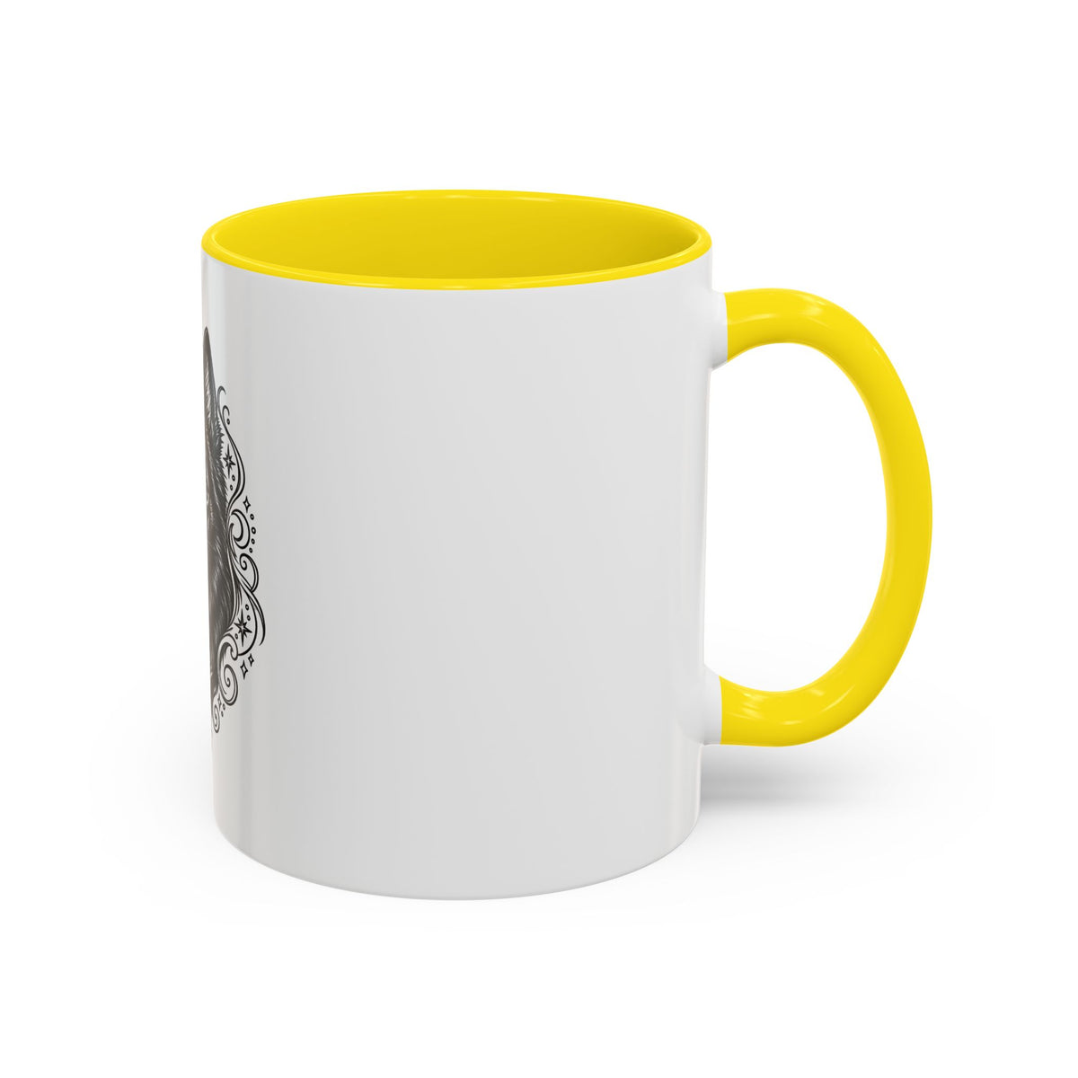Mystical Schipperke Line Art Accent Coffee Mug – Mystical Dog Portrait 11/15oz