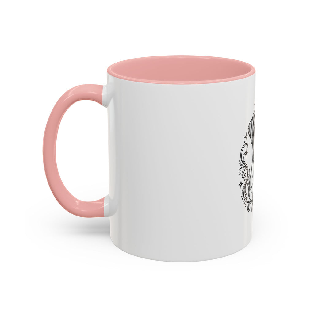 Mystical Boxer NE Line Art Accent Coffee Mug – Mystical Dog Portrait 11/15oz