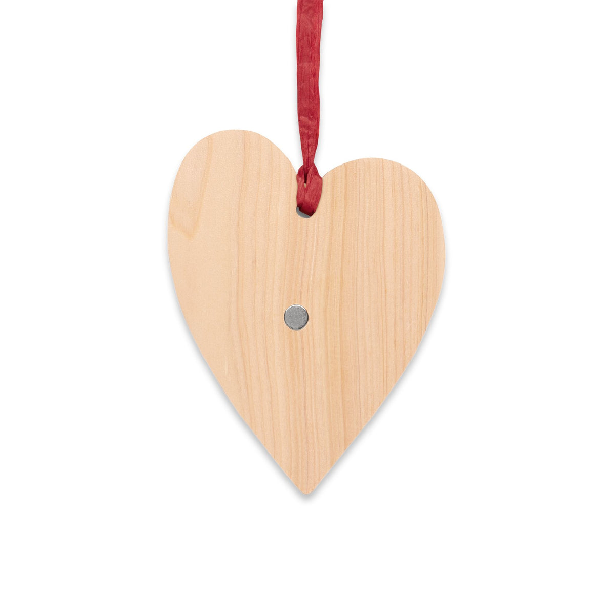 Mystical White Swiss Shepherd Wooden Ornament — Hand-Drawn Wolf Portrait on Heart-Shaped Wood
