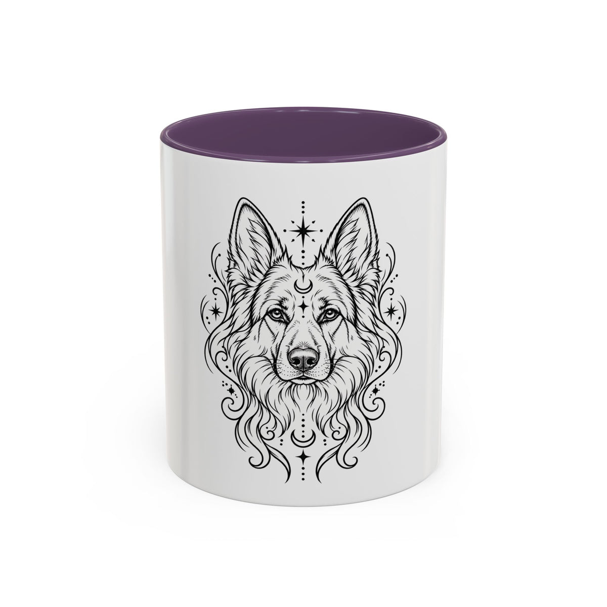 Copy of Mystical Pug Line Art Accent Coffee Mug – Mystical Dog Portrait 11/15oz
