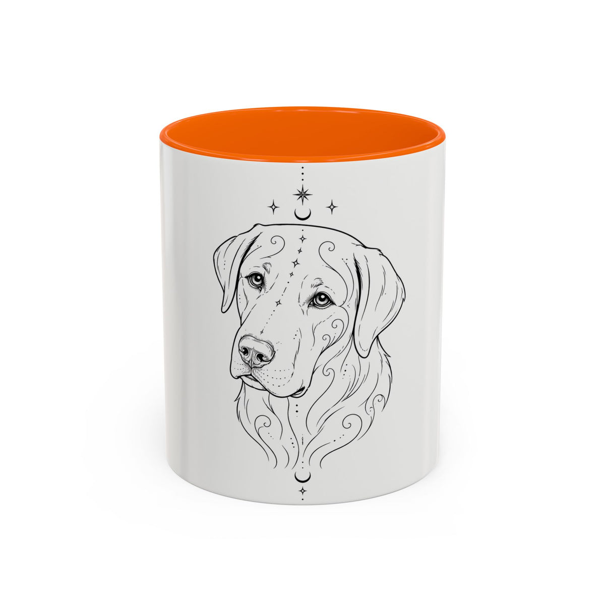 Mystical Labrador Retriever Line Art Accent Coffee Mug – Mystical Dog Portrait 11/15oz