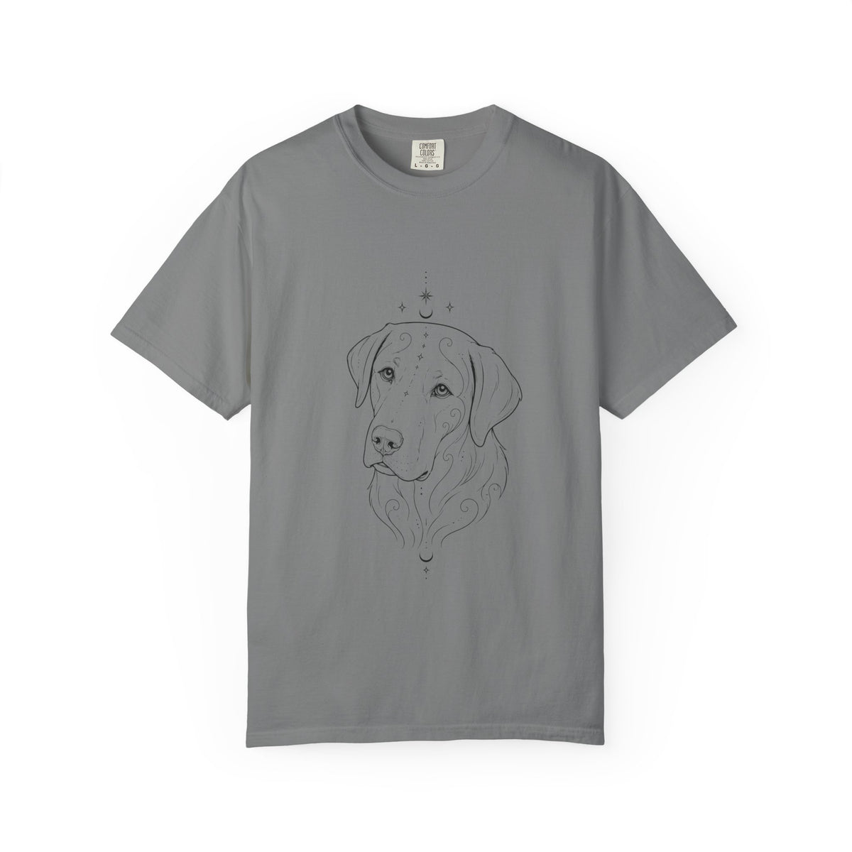 Mystical Labrador Retriever Line Art T-Shirt — Minimal Dog Portrait Tee