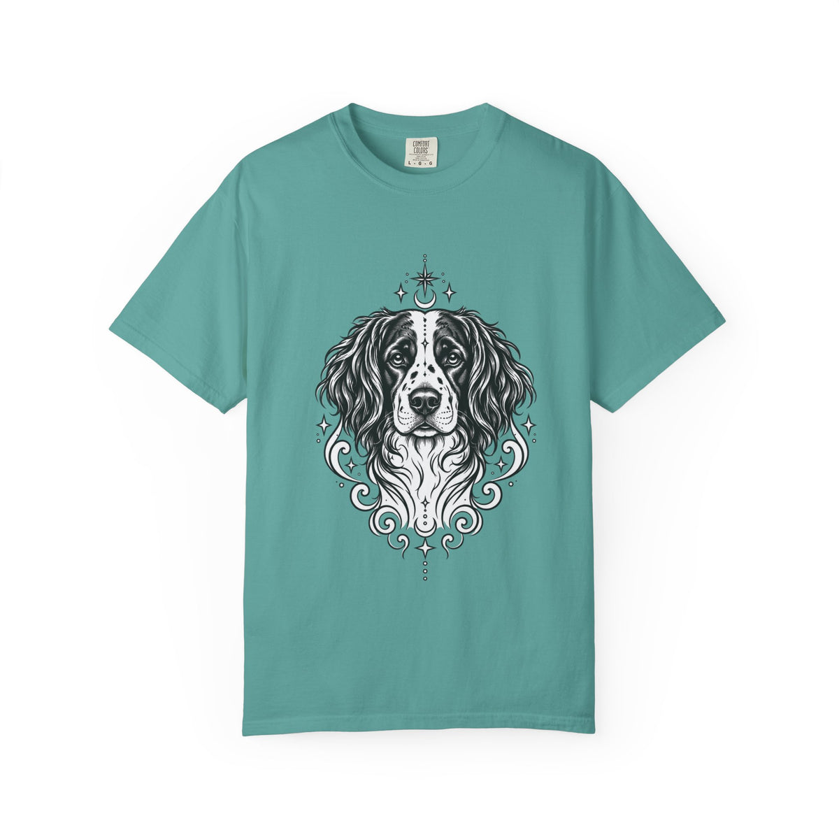 Mystical Stabyhoun Line Art T-Shirt — Minimal Dog Portrait Tee