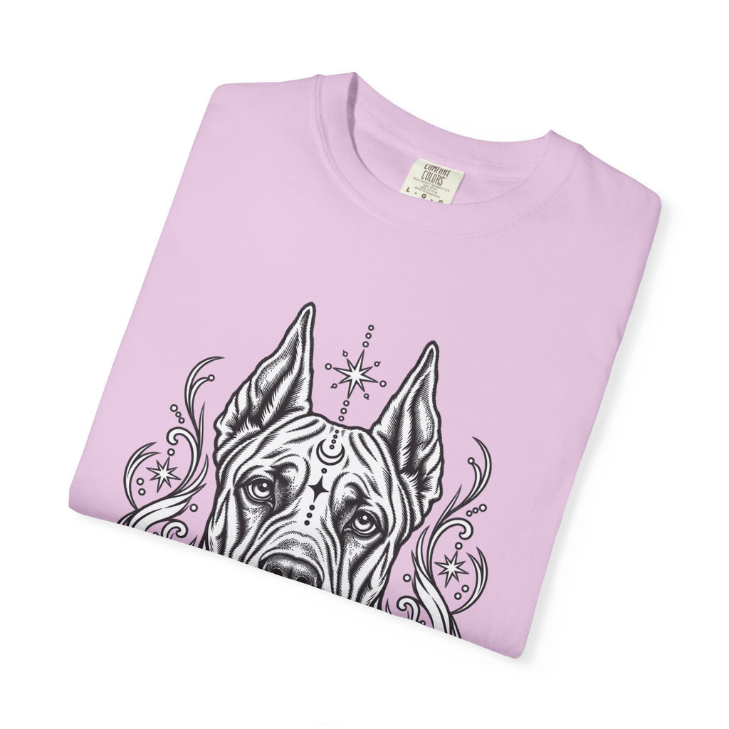 Mystical Great Dane CE Line Art T-Shirt — Minimal Dog Portrait Tee