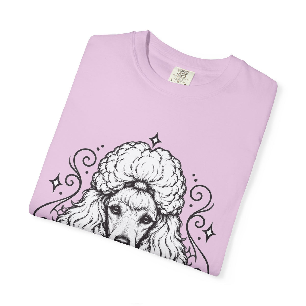 Mystical Miniature Poodle Line Art T-Shirt — Minimal Dog Portrait Tee