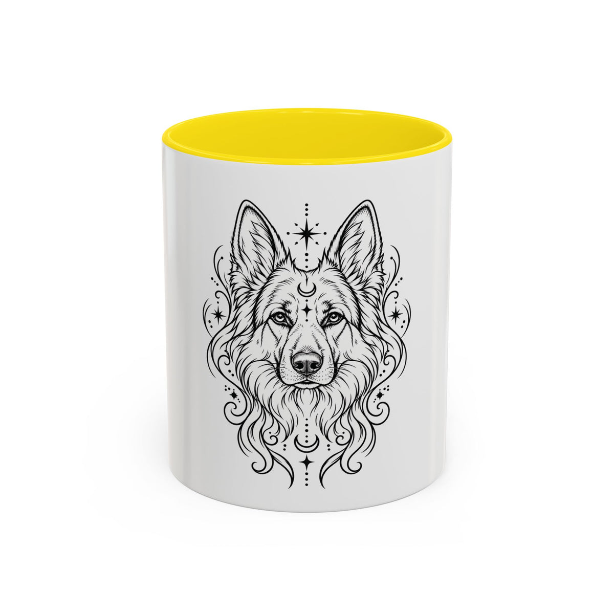 Copy of Mystical Pug Line Art Accent Coffee Mug – Mystical Dog Portrait 11/15oz