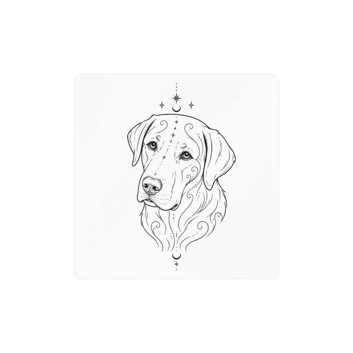 Mystical Labrador Retriever Mandala Sticker — Kiss-Cut Vinyl Decal