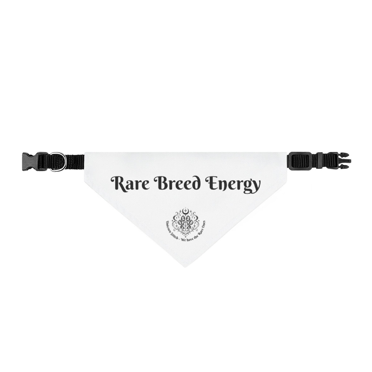 Clip-On Pet Bandana — "Rare Breed Energy"  Dog Collar Accessory