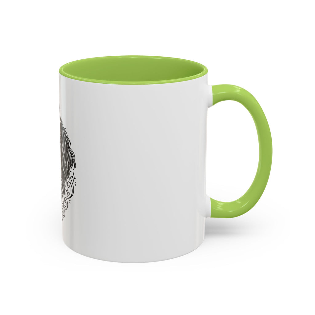 Mystical Stabyhoun Line Art Accent Coffee Mug – Mystical Dog Portrait 11/15oz