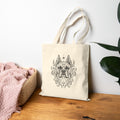 Mystical Boxer CE Line Art Canvas Tote — Dog Portrait Cotton Shopper
