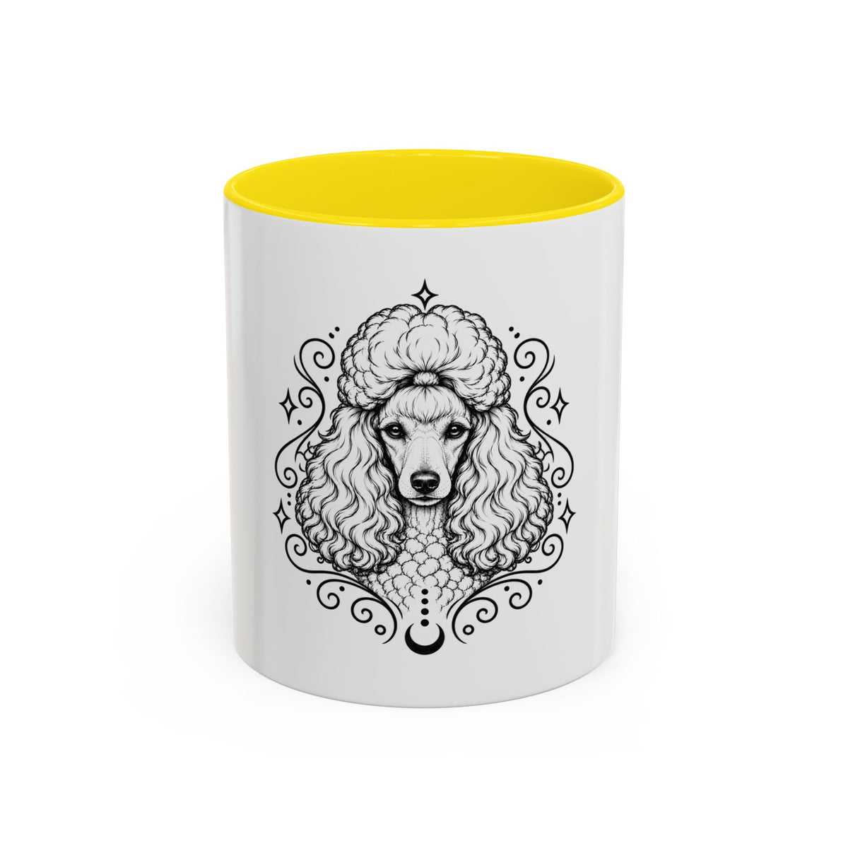 Copy of Mystical Miniature Poodle Line Art Accent Coffee Mug – Mystical Dog Portrait 11/15oz