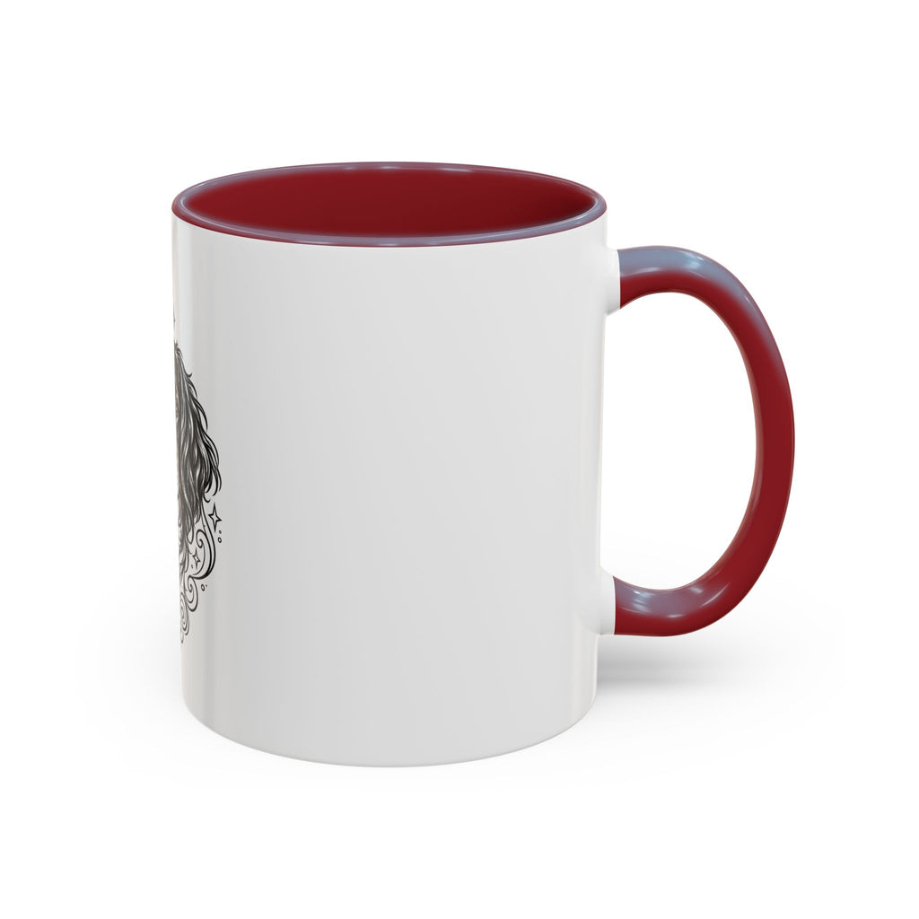 Mystical Stabyhoun Line Art Accent Coffee Mug – Mystical Dog Portrait 11/15oz