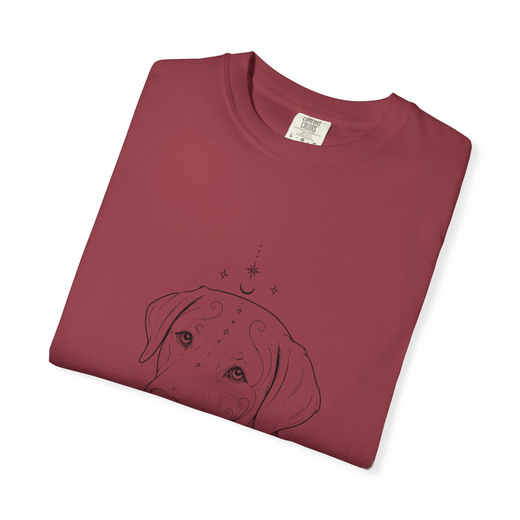 Mystical Labrador Retriever Line Art T-Shirt — Minimal Dog Portrait Tee