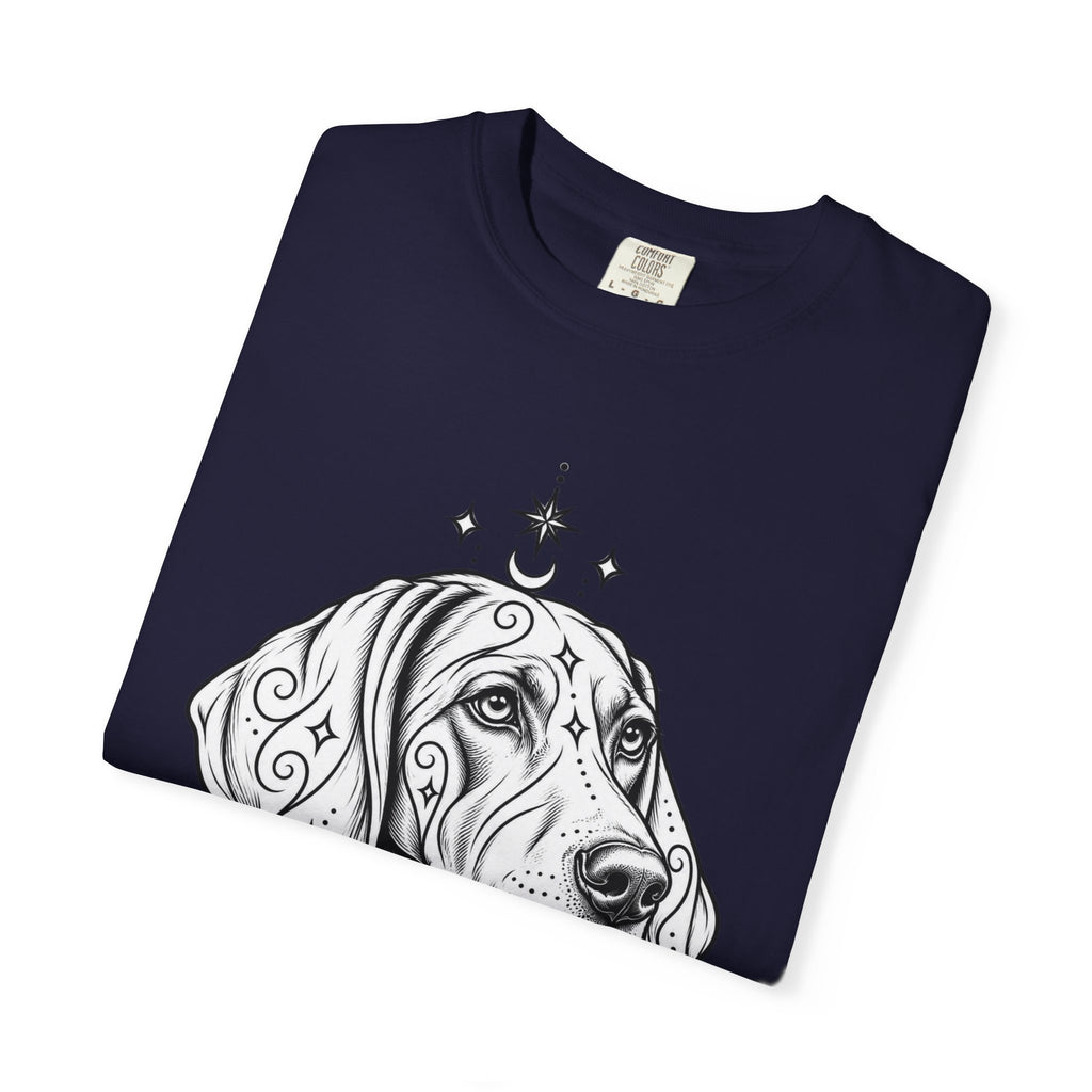 Mystical Weimaraner Line Art T-Shirt — Minimal Dog Portrait Tee