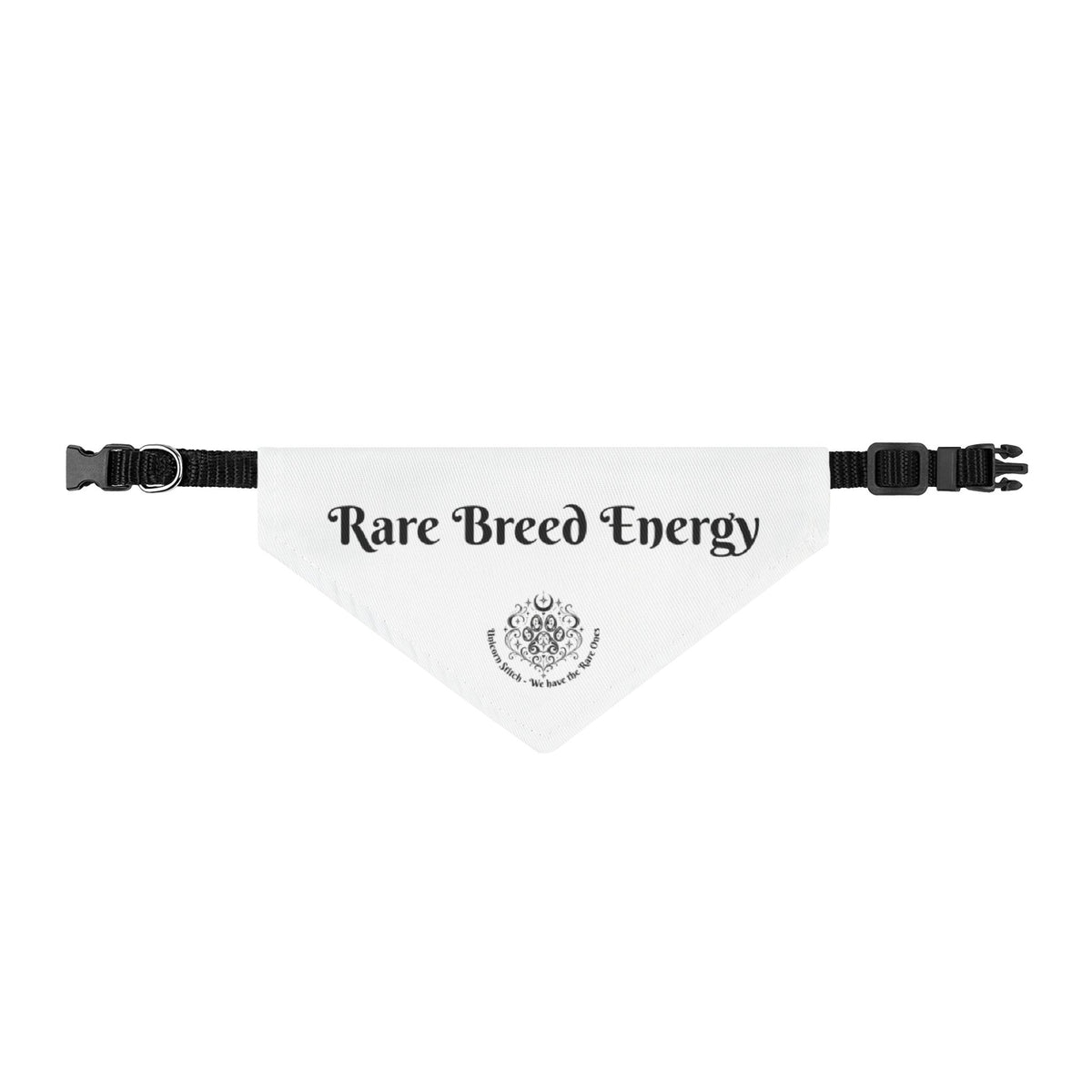 Clip-On Pet Bandana — "Rare Breed Energy"  Dog Collar Accessory
