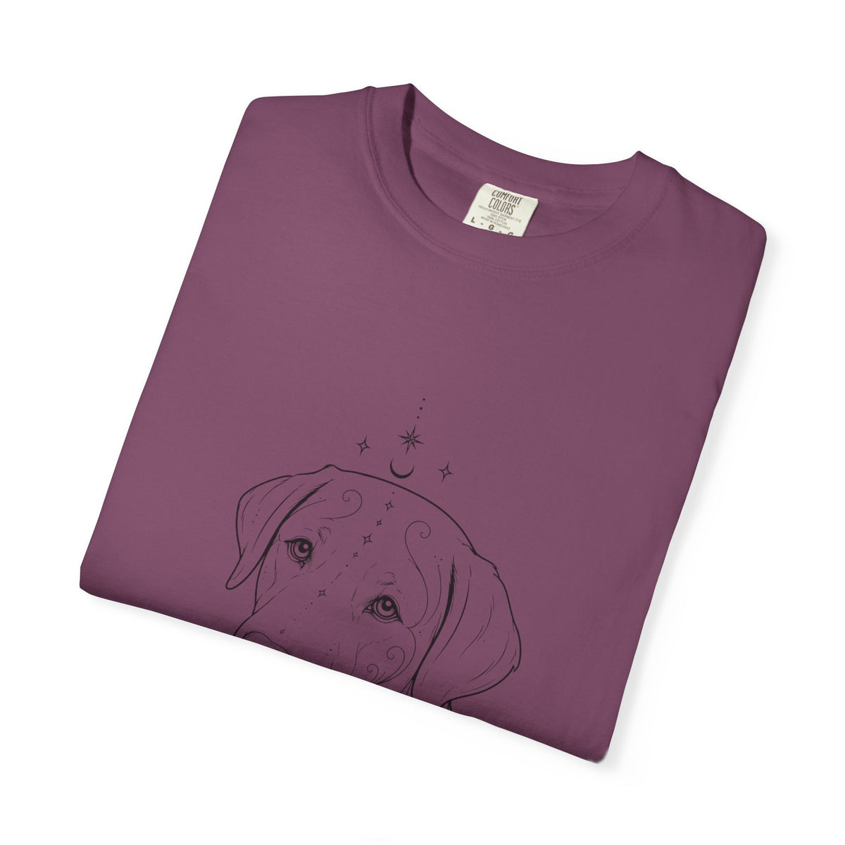 Mystical Labrador Retriever Line Art T-Shirt — Minimal Dog Portrait Tee