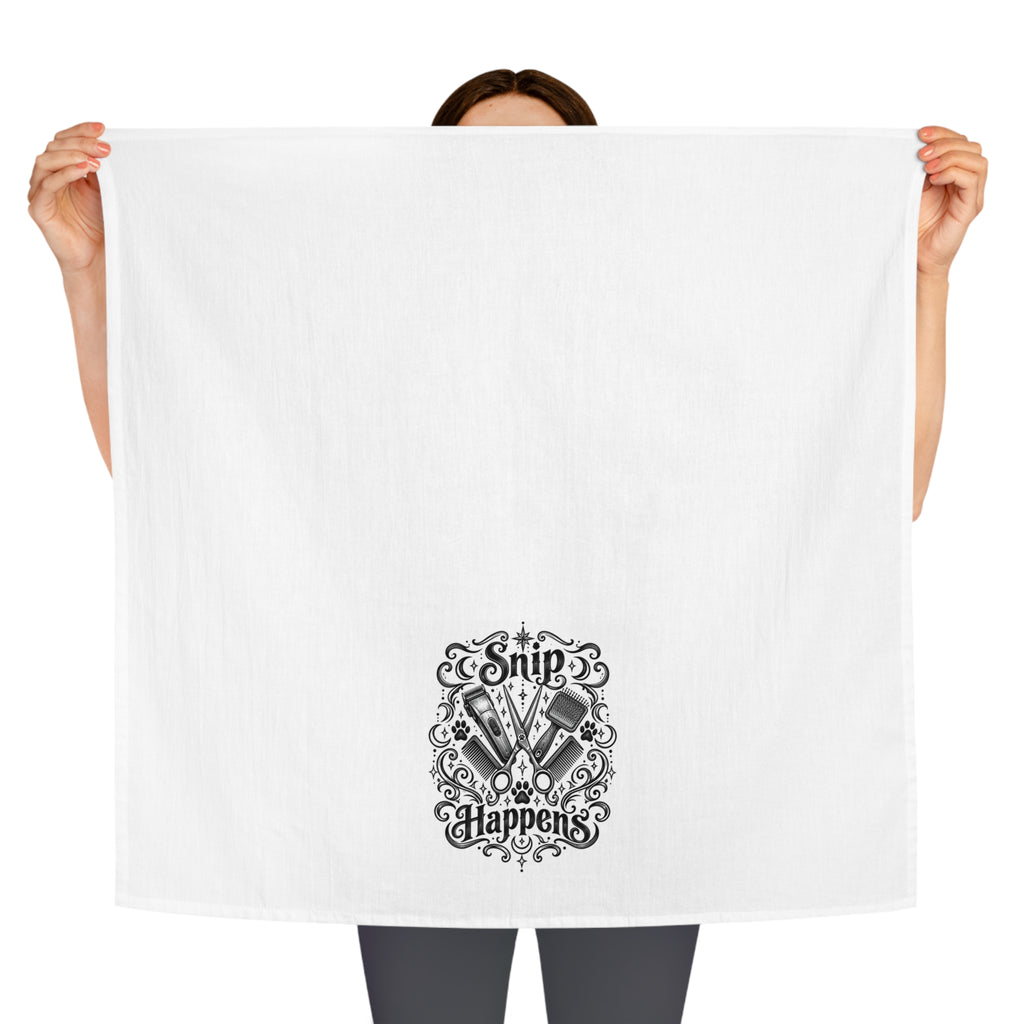 Mystical Snip Happens Tea Towel — Funny Pet Grooming Kitchen Towel