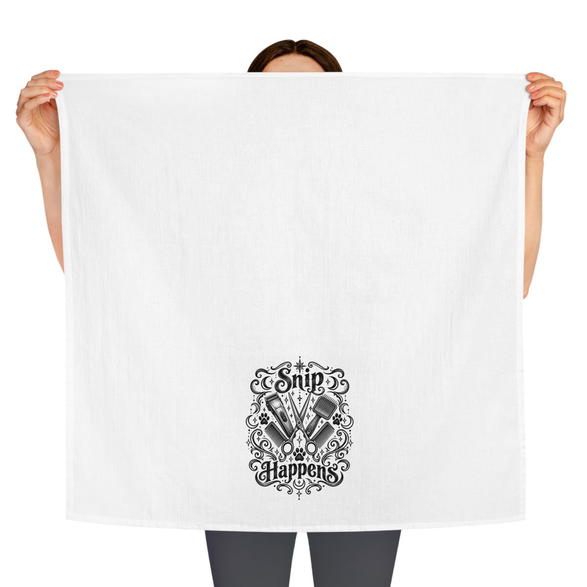 Mystical Snip Happens Tea Towel — Funny Pet Grooming Kitchen Towel