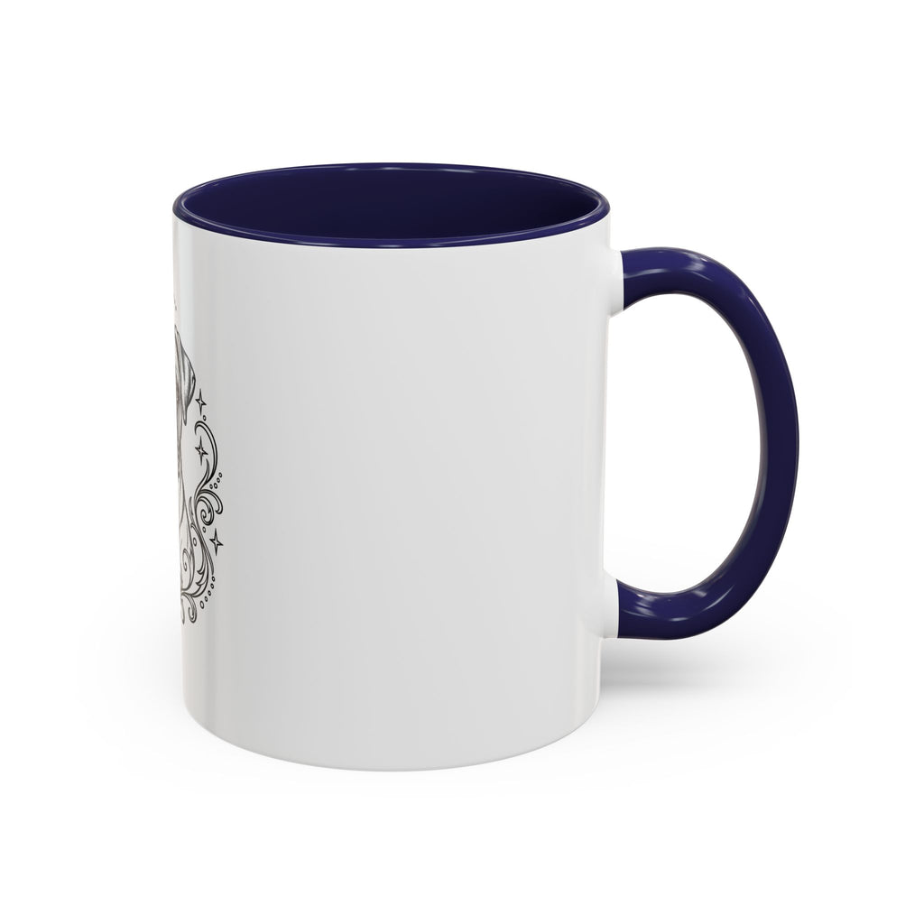 Mystical Boxer NE Line Art Accent Coffee Mug – Mystical Dog Portrait 11/15oz