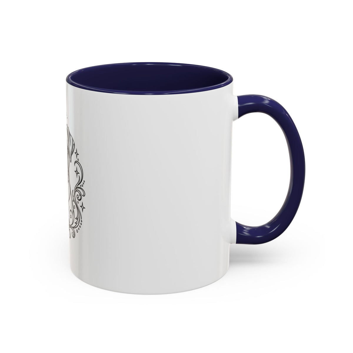 Mystical Boxer NE Line Art Accent Coffee Mug – Mystical Dog Portrait 11/15oz