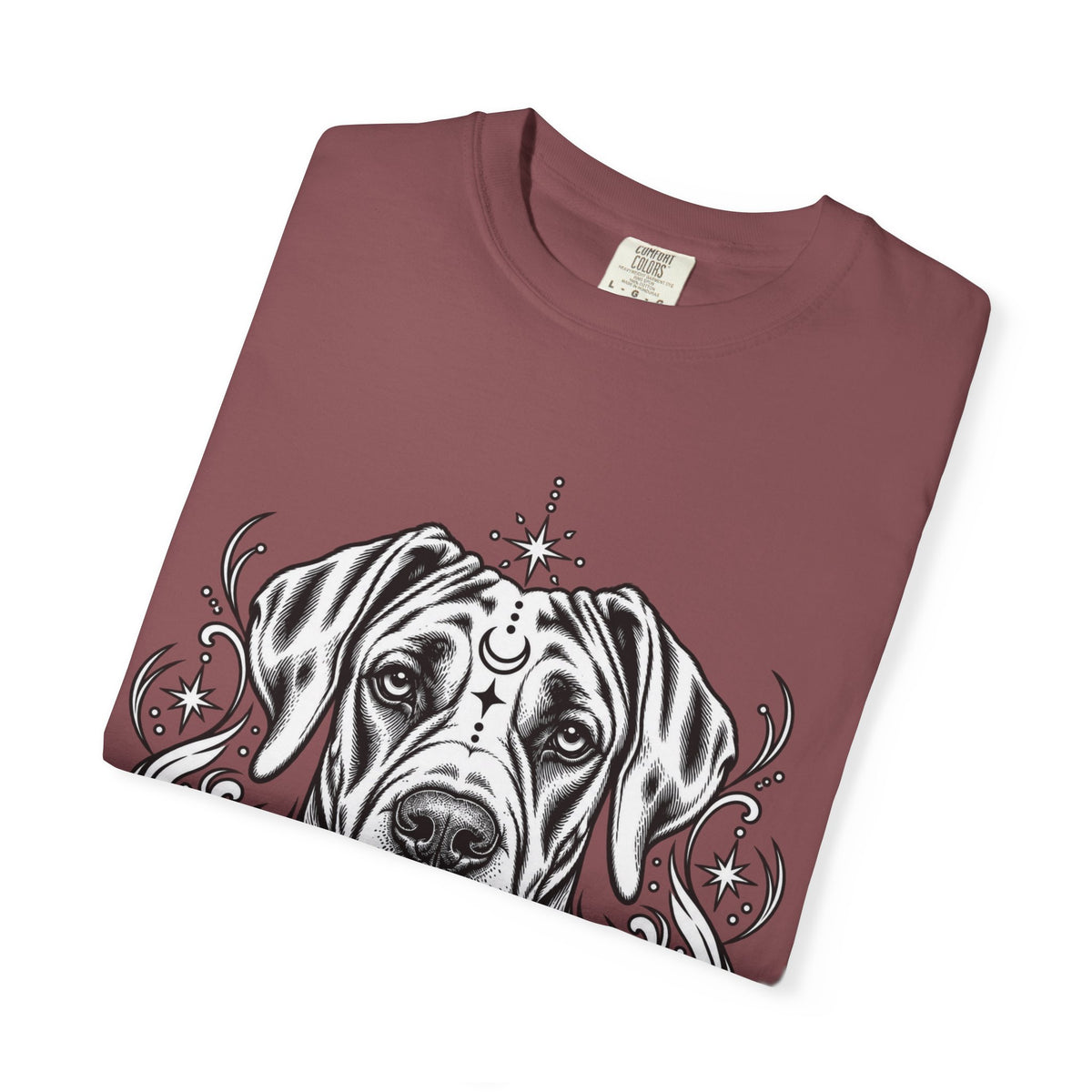 Mystical Wiredhaired Vizsla Line Art T-Shirt — Minimal Dog Portrait Tee