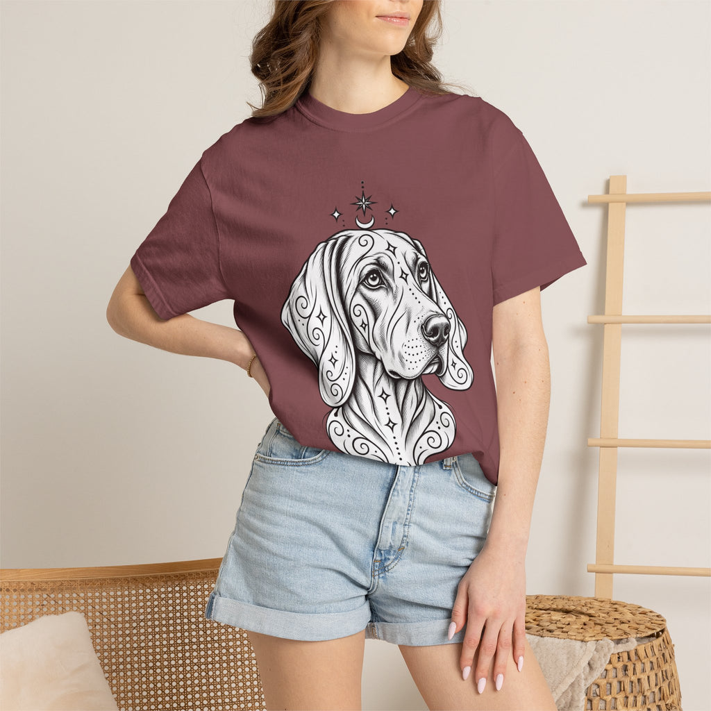Mystical Weimaraner Line Art T-Shirt — Minimal Dog Portrait Tee