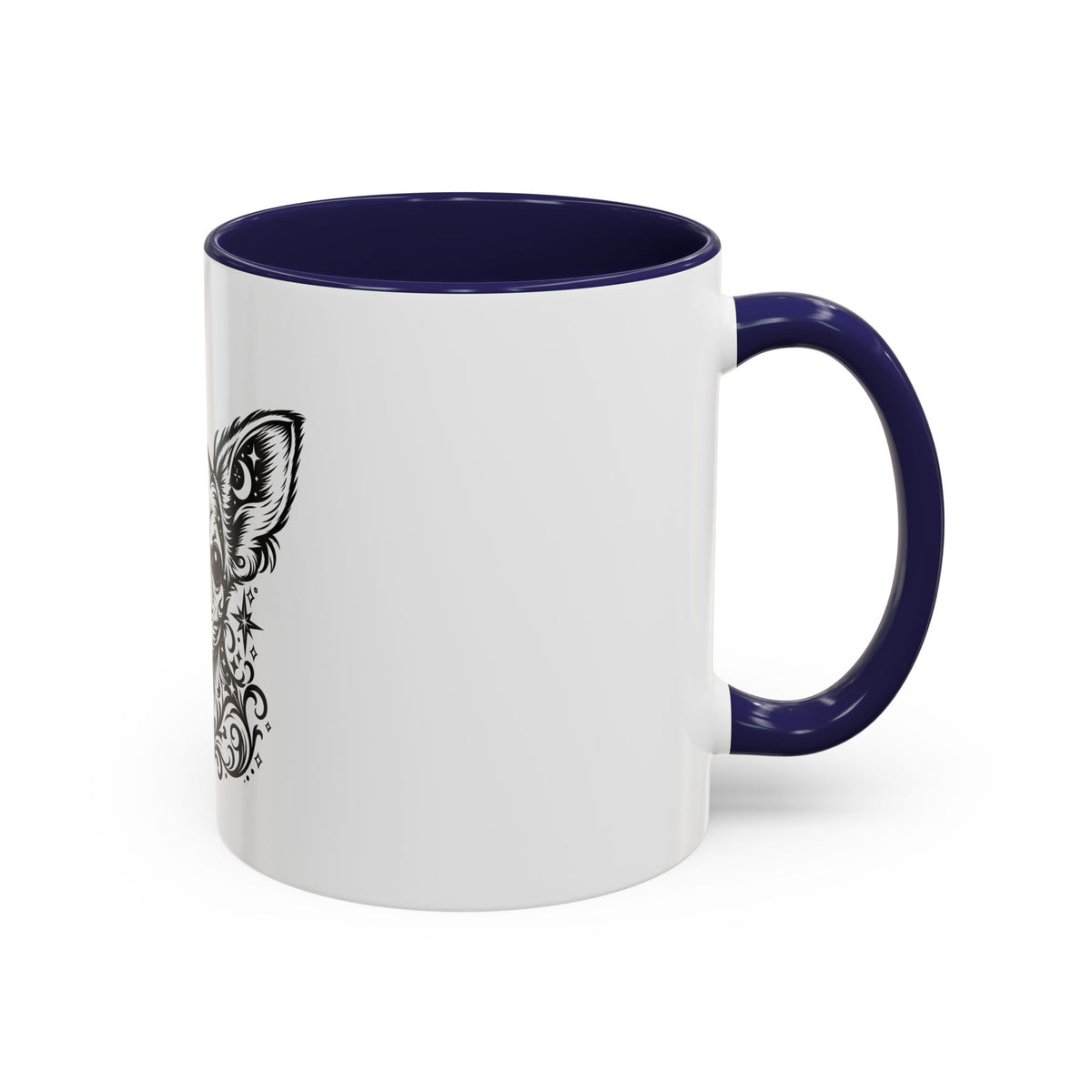 Mystical  Chihuahua SH Line Art Accent Coffee Mug – Mystical Dog Portrait 11/15oz