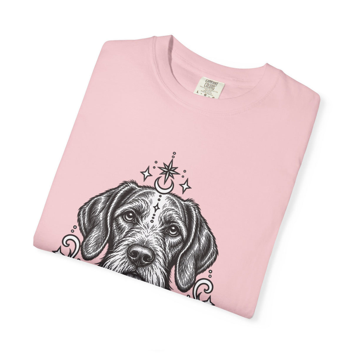 Mystical Wiredhaired Vizsla Line Art T-Shirt — Minimal Dog Portrait Tee