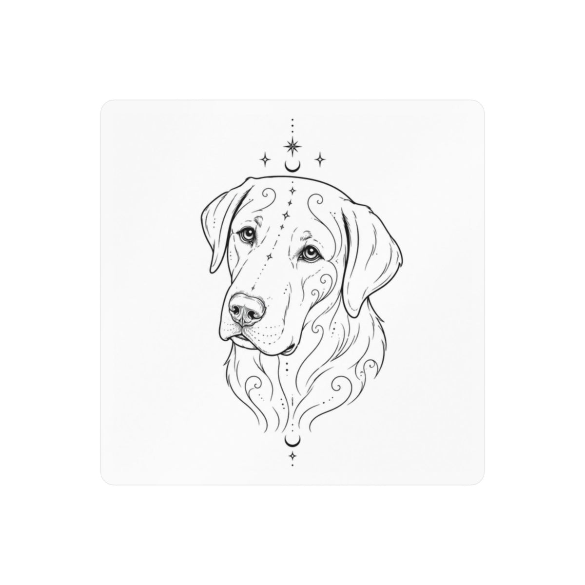 Mystical Labrador Retriever Mandala Sticker — Kiss-Cut Vinyl Decal