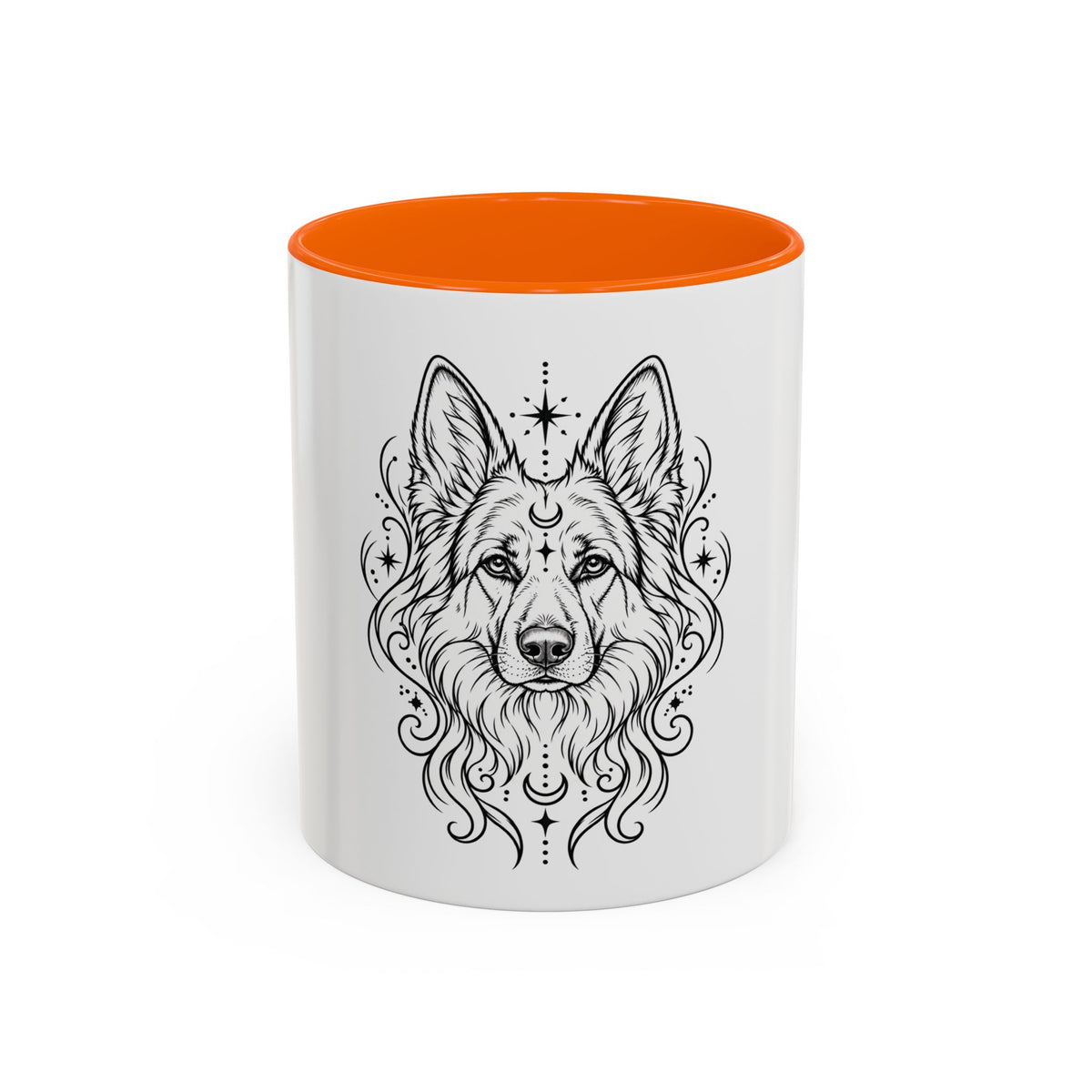 Copy of Mystical Pug Line Art Accent Coffee Mug – Mystical Dog Portrait 11/15oz