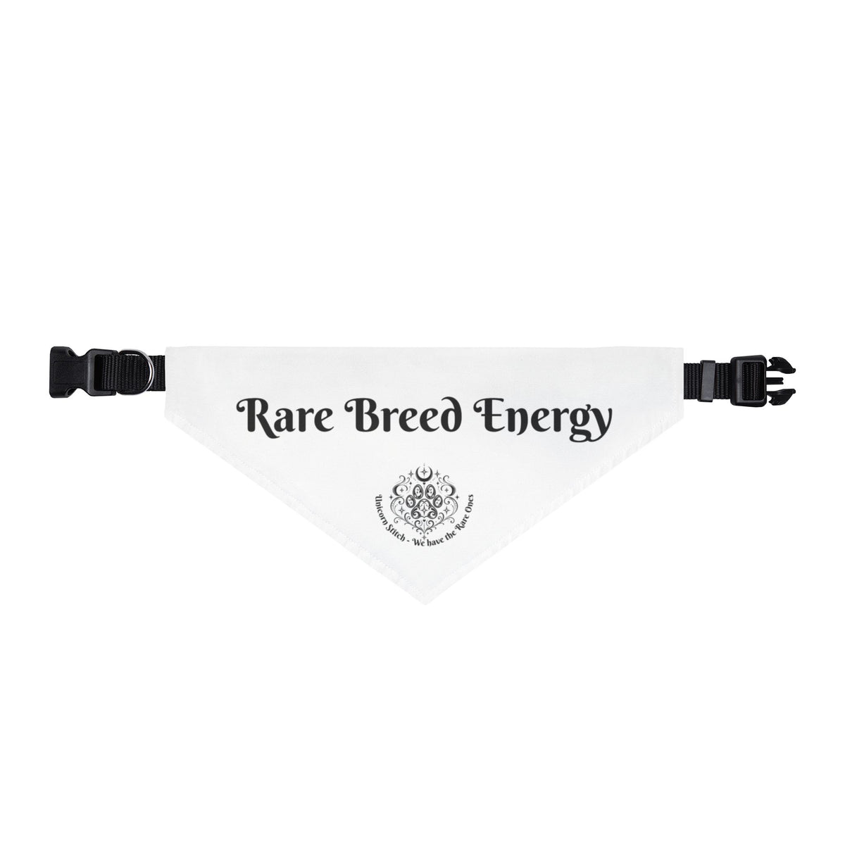 Clip-On Pet Bandana — "Rare Breed Energy"  Dog Collar Accessory