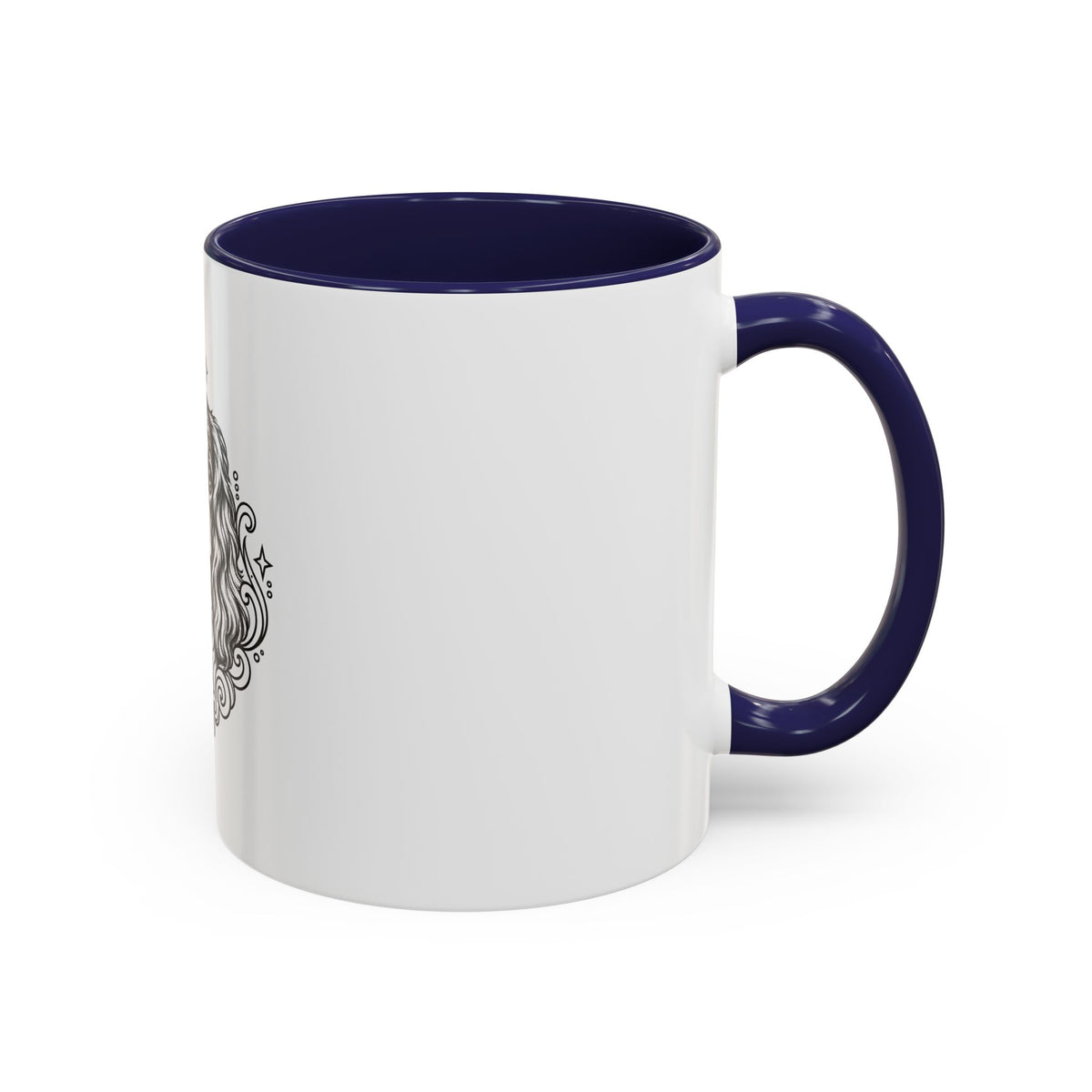 Mystical Cavalier King Charles Spaniel Line Art Accent Coffee Mug – Mystical Dog Portrait 11/15oz