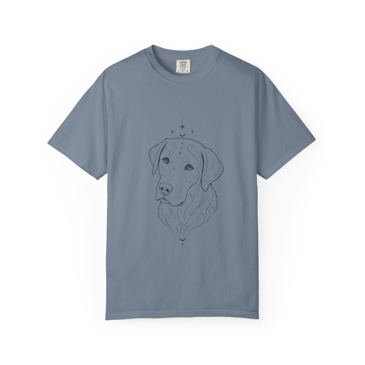 Mystical Labrador Retriever Line Art T-Shirt — Minimal Dog Portrait Tee
