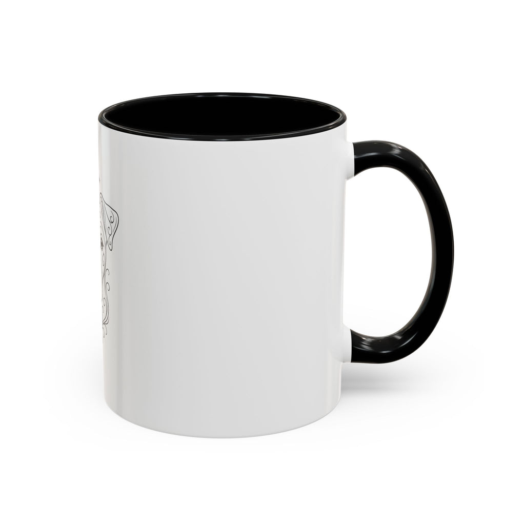 Mystical Jack Russell Terrier Line Art Accent Coffee Mug – Mystical Dog Portrait 11/15oz
