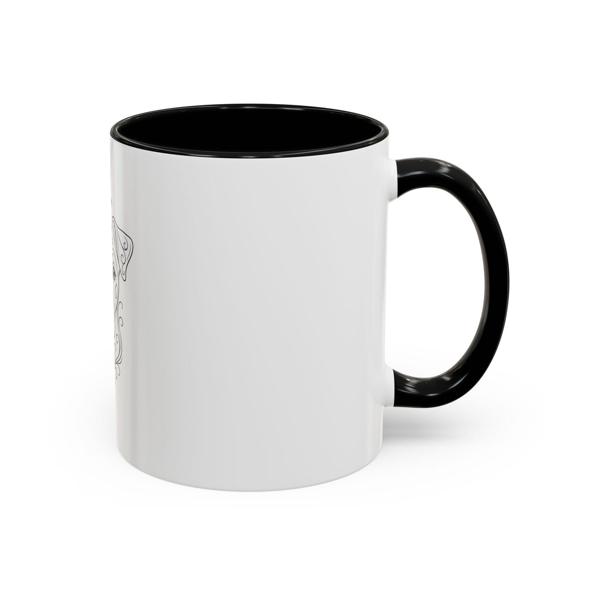 Mystical Jack Russell Terrier Line Art Accent Coffee Mug – Mystical Dog Portrait 11/15oz
