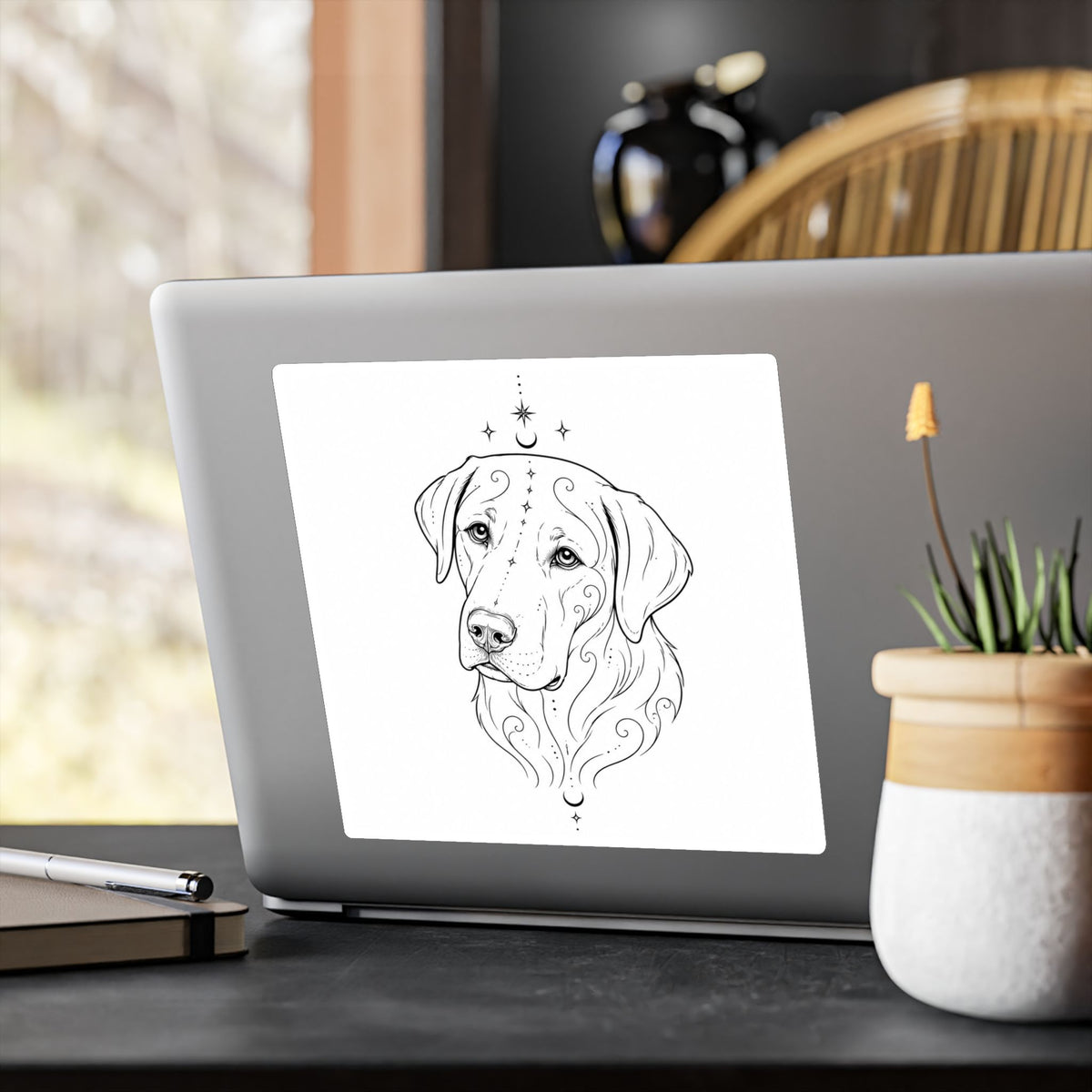 Mystical Labrador Retriever Mandala Sticker — Kiss-Cut Vinyl Decal